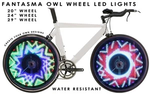 Luz LED de rueda de radios Fantasma BWL, programable, 700C, una rueda (BK-7082) - Imagen 1 de 9