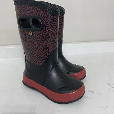 Bota de goma Bogs K RB MAZE niños negra y roja talla 8 Foto 1 de 4