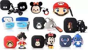 Hülle für Apple Airpods 4 4. Generation Schlüsselanhänger Silikon Figur 3D 2024 Ohrhörer - Bild 1 von 38