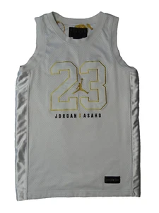 Jordan x Asahd DJ Khalad Youth L 12-13yrs Jersey White Gold Jumpman 955843-001 - Picture 1 of 16