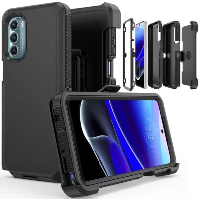 Funda para Motorola Moto G Stylus 5G 2022, cubierta resistente a prueba de golpes + clip para cinturón Foto 1 de 4