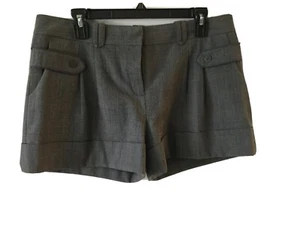 MAX Rave Black Gray with Patterns Mini Stretchy Shorts Women's Size 10 - Picture 1 of 4