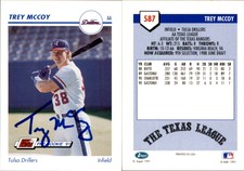 Trey McCoy Signed 1991 Line Drive AA #587 Card Tulsa Drillers Auto