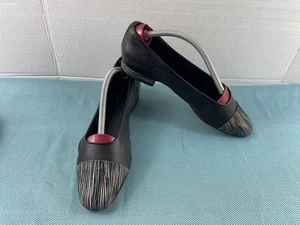 Vaneli Womens Shoes Black 9 M Leather Slip on Cap Toe Comfort Flats Loafer - Picture 1 of 12
