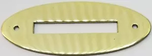 OVAL Gestempelt Messing Münzschlitz Abdeckung Bank Geldbox Schmuck Loch Antik Vintage - Bild 1 von 6