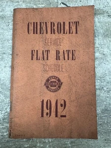 Original 1942 Chevrolet Service Flat Rate Schedule Manual - Imagen 1 de 3