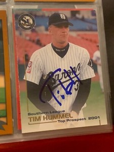 TIM HUMMEL AUTOGRAPHED SIGNED 2001 TOP PROSPECT CARD CHICAGO WHITE SOX COA