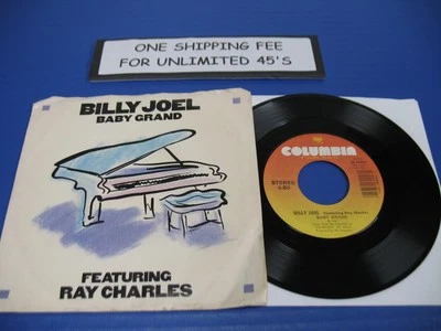 Billy Joel w Ray Charles - Baby Grand /Big Man On Mulberry Street -1986 45 w/PS - Image 1 of 2