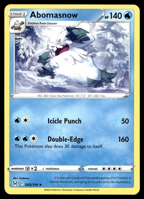 Abomasnow 043/196 SWSH11: Lost Origin - Image 1 of 2