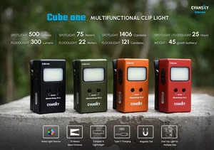 Mini linterna Cyansky CUBE ONE MULTIFUNCIONAL clip luz 500 lúmenes con sensor - Imagen 1 de 44