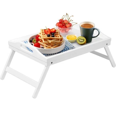 Breakfast Tray Folding Legs with Handles Kids Bed Tray Table for Sofa Eating,... - Image 1 of 4