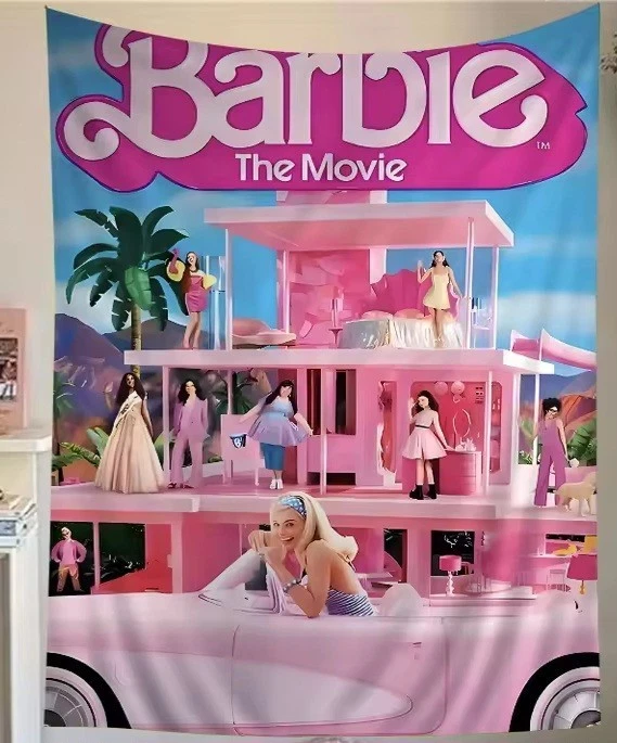 Barbie La Película 2023 Estética Cultura Pop Decoración Tapiz de Pared Foto 1 de 1