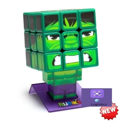 Rubik’s Cube, Hulk Cuber, Marvel Collectible Fidget Toy & Desk Decor, Challengin - Image 1 of 4