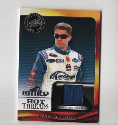 DAVID RAGAN 2013 PRESS PASS RACING NASCAR HOT THREADS PATCH JERSEY RELIC #HT-DR - Image 1 of 2