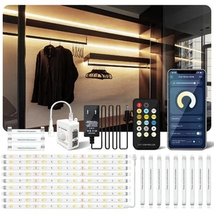 Motion Sensor LED Strip Lights, 10pcs Under Cabinet Lights Kit with App & RF ... - Picture 1 of 7