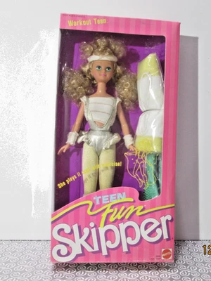 Muñeca hermana Barbie Teen Fun Skipper Mattel #5889 NRFB 1987 entrenamiento Foto 1 de 4