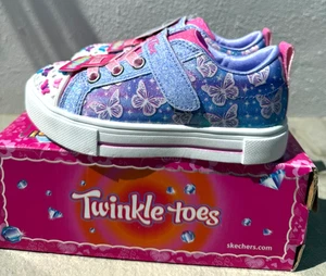 Skechers Girls Twinkle Sparks Sneaker, Lavender/Multi, 9 Toddler - Picture 1 of 5