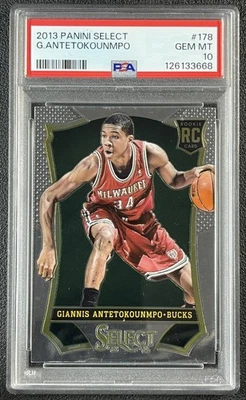 GIANNIS ANTETOKOUNMPO PSA 10 2013-14 PANINI SELECT #178 ДЕБЮТАНТ RC БАКСЫ 668 - Изображение 1 из 3