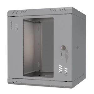 S-RC10-6U-300GG Rack Cabinet 10" 6U, 300mm, Glass Door, Grey - Afbeelding 1 van 7