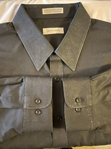 Pierre Cardin schwarzes Langarmhemd für Herren Größe 18 34/35 - Bild 1 von 8