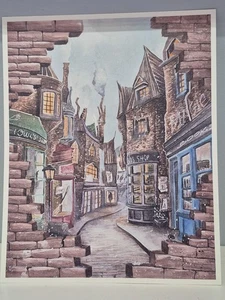 Diagon Alley Art Print 8x10" Harry Potter by Wizarding Trunk - Picture 1 of 1