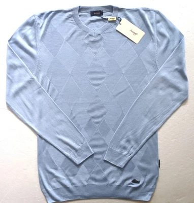 BRIONI MENS KNIT LIGHT BLUE SLIM FIT SWEATER SIZE XL - Image 1 of 4