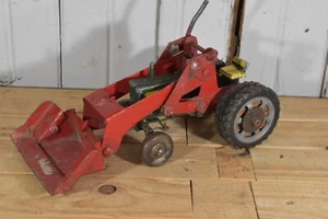 VINTAGE ERTL JOHN DEERE CUSTOM BIG BUCKET LOADER DUAL TRACTOR - Picture 1 of 15