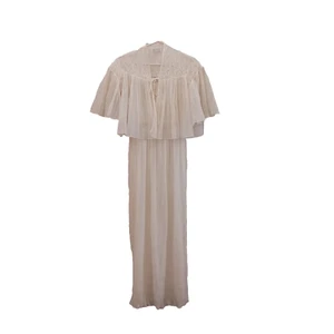 Chaqueta de Vestido Negligee Vintage Barbizon Ariel Flattery Marfil Talla Pequeña Peignoir - Imagen 1 de 9