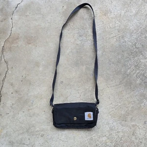 Vintage Carhartt Black Mini Canvas Small Bag Messenger Crossbody - Picture 1 of 5