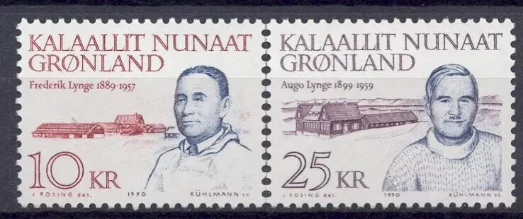 Groenlandia 1990 Yvert 197/98 políticos MNH VF Foto 1 de 1