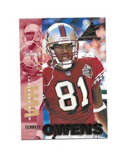 1997 Pinnacle Inside Football Card Terrell Owens #18