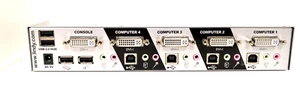 LINDY KVM 4 Port Switch Pro 39331 DVI-I Dual Link USB Audio 4 Port Apple Windows - Bild 1 von 9
