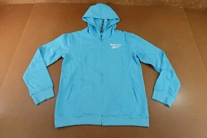 Reebok Girls Size XL (18/20) Turquoise Pocketed Full Zip Hoodie NWT *Flaw - Picture 1 of 13