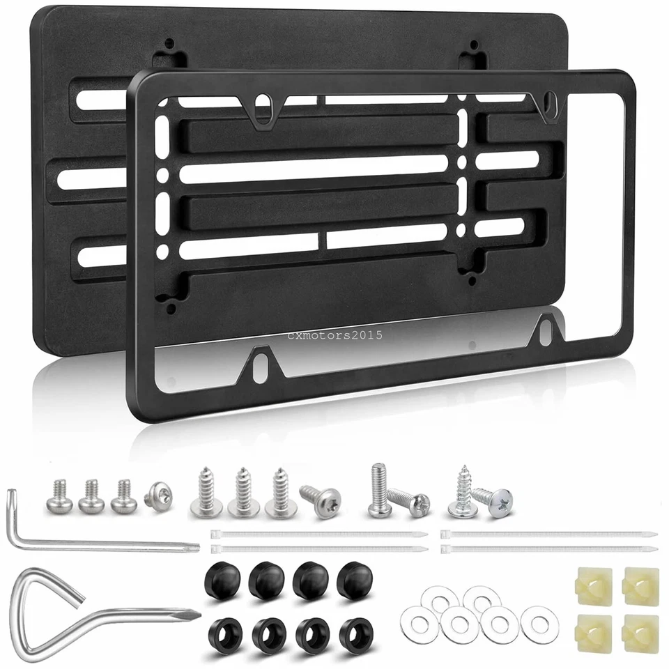 License Plate Frame & Front Bumper Bracket Holder Kit For Ford F-150 Edge Escape Foto 1 de 4
