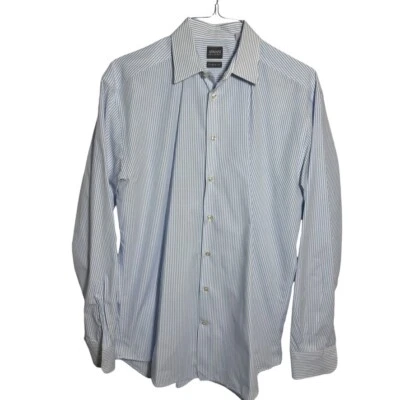 Camisa de vestir regular de algodón con botones Armani Collezioni para hombre talla 41 16 Foto 1 de 4