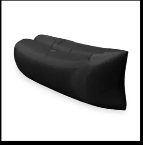 Inflatable Air Lounger Sofa Portable Couch Black - Picture 1 of 3
