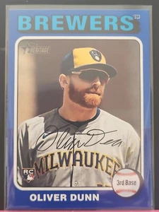Topps 2024 Heritage High Number Oliver Dunn Dark Blue Border Rookie Card - Bild 1 von 1