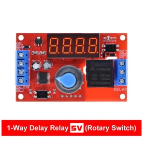 DC 5V 10A Modulo relè ritardo tempo regolabile LED timer digitale versione rotante - Foto 1 di 3