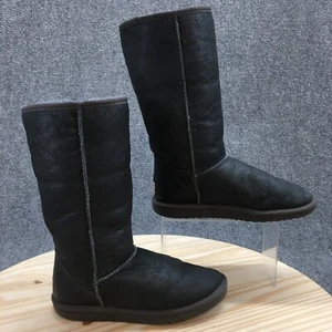 UGG Boots Womens 6 Classic Tall Shearling Gray Sheepskin Pull On Mid-Calf 5823 - Picture 1 of 19