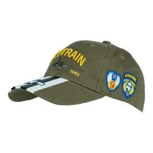Baseball Cap Douglas C-47 Skytrain 9th Airborne Troop Carrier Patches US Army - Picture 1 of 5