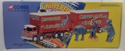 Corgi 1:50 31902 Foden S21 Lorry & Trailer w/ Elephants, Pedestal & Rider Boxed - Image 1 of 4