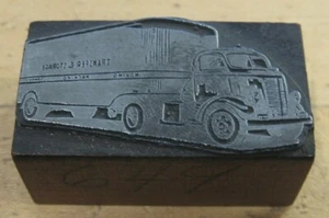 Very Old Transfer & Storage Moving Packing Truck Wooden Printing Block - Picture 1 of 1