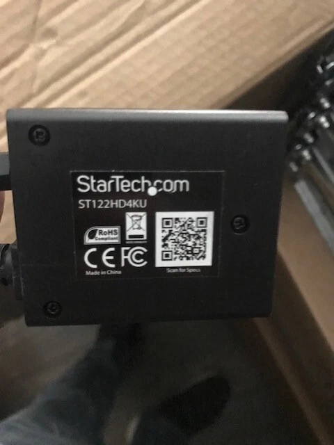 Startech 2 port HDMI with USB power Black 4K Part#ST122HD4KU - Image 1 of 2