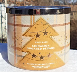 Bath & Body Works CINNAMON SUGARED PECANS 3-Wick CANDLE 14.5 oz NEW 2022 - Picture 1 of 3