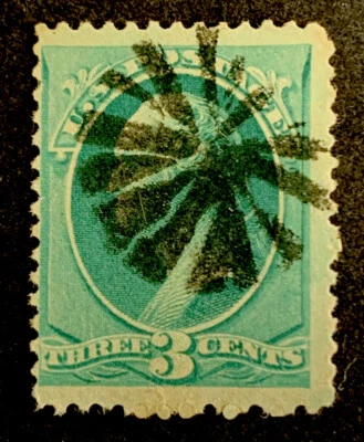 2/881 US Stamps 1880s Scott #? 3c UNH Beautiful Fancy Cancel Fresh See Pictures - Image 1 of 2