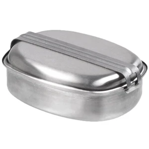 Mil-Tec French Mess Kit Stainless Steel Eating Cooking Camping Travel Survival - Picture 1 of 1