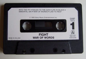 FIGHT War of Words MC Sony Promo Advance Cassette Tape Rob Halford judas priest - Picture 1 of 3
