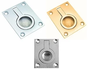 Tirador de anillo empotrado manija trampa puerta muebles armario empotrado tirador de puerta - Imagen 1 de 4