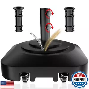 PGGP 🥇 Patio Umbrella Base Heavy Duty with Wheels, Fillable Umbrella Stand Mo - Picture 1 of 5