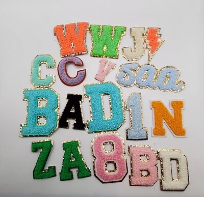 CHENILLE MIX LOT OF 18 PATCHES FREE Shipping  - Image 1 of 4